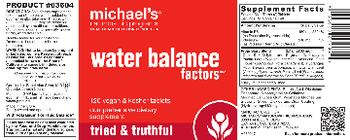 Michael's Naturopathic Programs Water Balance Factors - comprehensive supplement