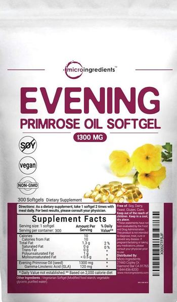 Micro Ingredients Evening Primrose Oil 1300 mg - supplement