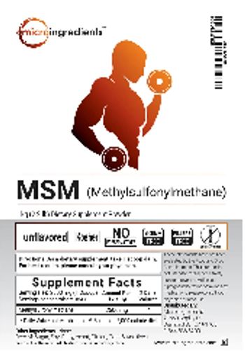 Micro Ingredients MSM (Methylsulfonylmethane) Unflavored - supplement powder