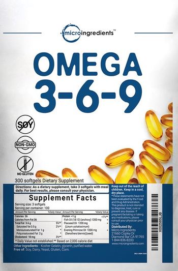 Micro Ingredients Omega 3-6-9 - supplement