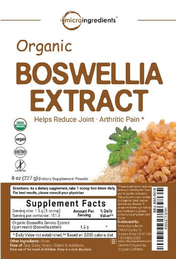 Micro Ingredients Organic Boswellia Extract - supplement powder