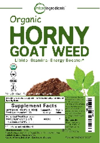 Micro Ingredients Organic Horny Goat Weed - supplement powder