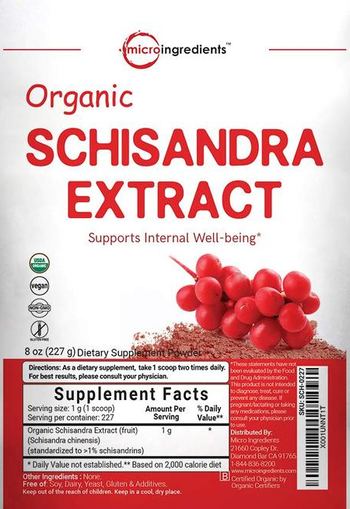 Micro Ingredients Organic Schisandra Extract - supplement powder