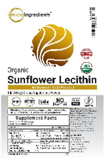 Micro Ingredients Organic Sunflower Lecithin - supplement powder