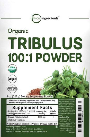 Micro Ingredients Organic Tribulus 100:1 Powder - supplement powder