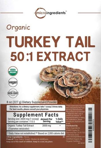 Micro Ingredients Organic Turkey Tail 50:1 Extract - supplement powder