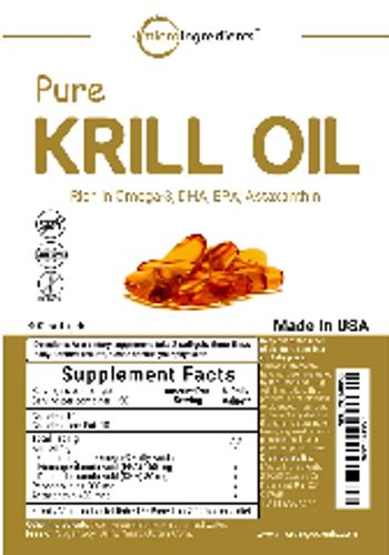 Micro Ingredients Pure Krill Oil - supplement
