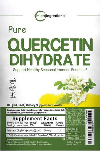 Micro Ingredients Pure Quercetin Dihydrate - supplement powder