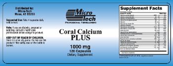 Micro-Tech Professional Formulations Coral Calcium Plus - supplement
