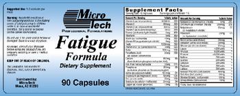 Micro-Tech Professional Formulations Fatigue Formula - supplement
