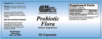 Micro-Tech Professional Formulations Probiotic Flora - supplement