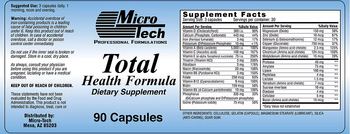 Micro-Tech Professional Formulations Total Health Formula - supplement