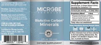 Microbe Formulas BioActive Carbon Minerals - supplement