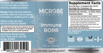 Microbe Formulas Immune Borr - these statements have not been evaluated by the food and drug administration this product is not int