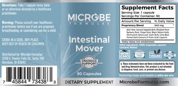 Microbe Formulas Intestinal Mover - these statements have not been evaluated by the food and drug administration this product is not int
