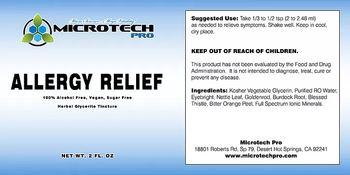 Microtech Pro Allergy Relief - supplement