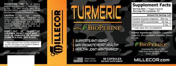 Millecor Turmeric with BioPerine - supplement