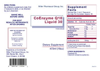 Miller Pharmacal Group, Inc. CoEnzyme Q10 Liquid 30 - supplement