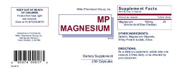 Miller Pharmacal Group MP Magnesium - supplement