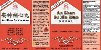 Min Shan An Shen Bu Xin Wan - herbal supplement