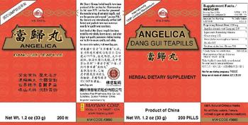 Min Shan Angelica Dang Gui Teapills - herbal supplement