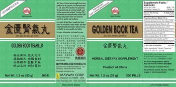 Min Shan Golden Book Tea Jin Gui Shen Qi Wan - herbal supplement