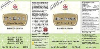 Min Shan Lilium Teapills - herbal supplement
