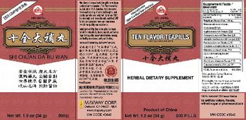 Min Shan Ten Flavor Teapills - herbal supplement