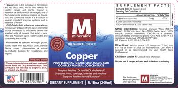 Mineralife Copper - supplement