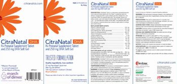 Mission Pharmacal CitraNatal DHA Rx Prenatal Tablet - supplement