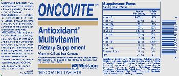 Mission Pharmacal Oncovite - supplement