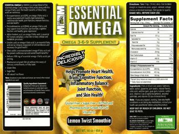 MM Sports Nutrition Essential Omega Lemon Twist Smoothie - omega 369 supplement