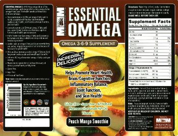 MM Sports Nutrition Essential Omega Peach Mango Smoothie - omega 369 supplement