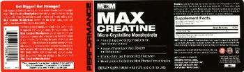MM Sports Nutrition Max Creatine - supplement