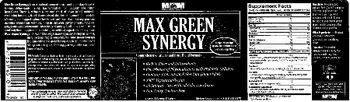 MM Sports Nutrition Max Green Synergy Mixed Berry Flavor - supplement