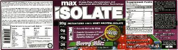 MM Sports Nutrition Max Isolate Berry Blitz - supplement