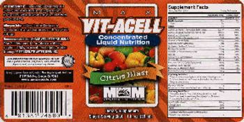 MM Sports Nutrition Max Vit-Acell Citrus Blast - supplement