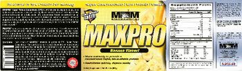 MM Sports Nutrition Maxpro Banana Flavor! - supplement