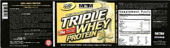 MM Sports Nutrition Triple Whey Protein Vanilla Ice Cream Flavor - supplement powder