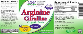 MNP Michael's Naturopathic Programs Arginine Citrulline - supplement