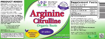 MNP Michael's Naturopathic Programs Arginine Citrulline - supplement