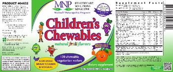 MNP Michael's Naturopathic Programs Children's Chewables Natural Fruit Flavors - supplement