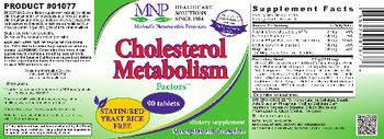 MNP Michael's Naturopathic Programs Cholesterol Metabolism Factors - supplement