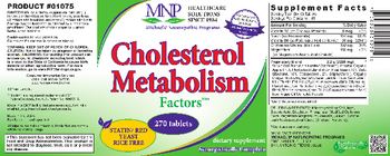 MNP Michael's Naturopathic Programs Cholesterol Metabolism Factors - supplement