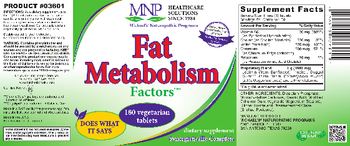 MNP Michael's Naturopathic Programs Fat Metabolism Factors - supplement