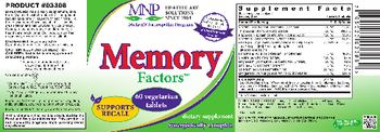 MNP Michael's Naturopathic Programs Memory Factors - supplement