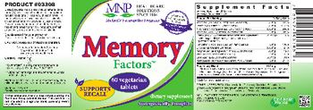 MNP Michael's Naturopathic Programs Memory Factors - supplement
