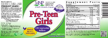MNP Michael's Naturopathic Programs Pre-Teen Girls Daily Multi Vitamin - supplement