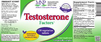 MNP Michael's Naturopathic Programs Testosterone Factors - supplement