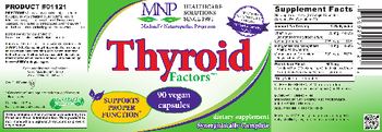 MNP Michael's Naturopathic Programs Thyroid Factors - supplement